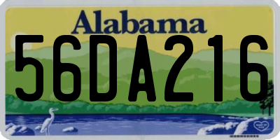 AL license plate 56DA216