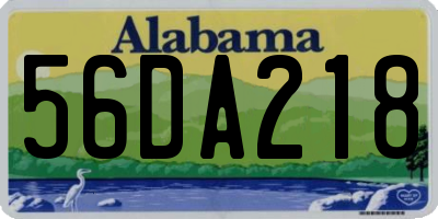 AL license plate 56DA218