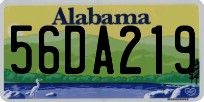 AL license plate 56DA219