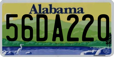 AL license plate 56DA220