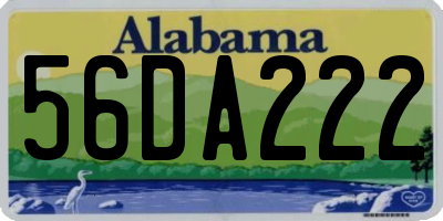AL license plate 56DA222