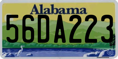 AL license plate 56DA223