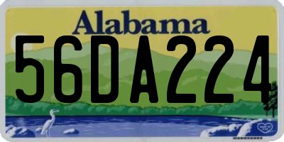 AL license plate 56DA224