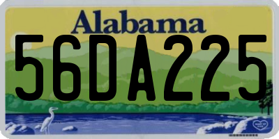 AL license plate 56DA225