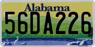 AL license plate 56DA226