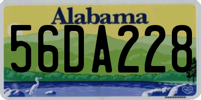AL license plate 56DA228