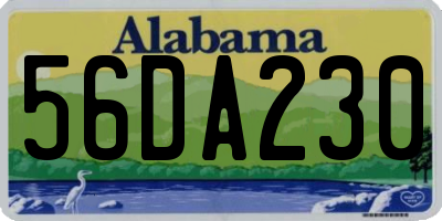 AL license plate 56DA230