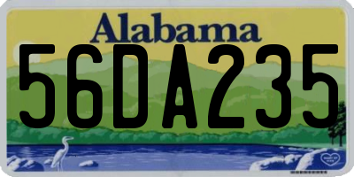 AL license plate 56DA235