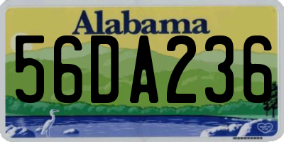 AL license plate 56DA236