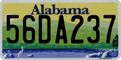 AL license plate 56DA237