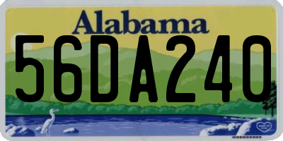 AL license plate 56DA240