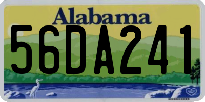 AL license plate 56DA241