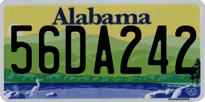 AL license plate 56DA242