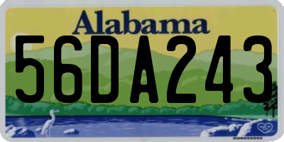 AL license plate 56DA243