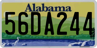 AL license plate 56DA244