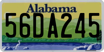 AL license plate 56DA245