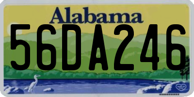 AL license plate 56DA246