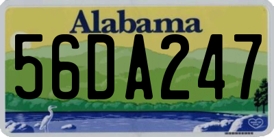 AL license plate 56DA247