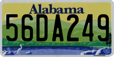AL license plate 56DA249