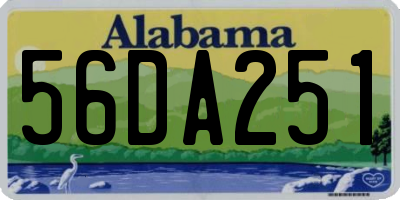 AL license plate 56DA251