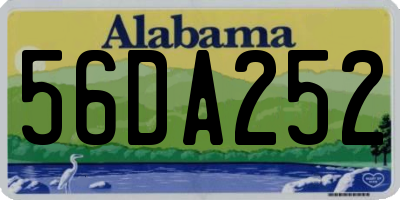 AL license plate 56DA252