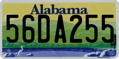 AL license plate 56DA255
