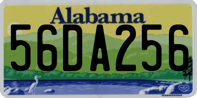 AL license plate 56DA256