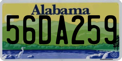 AL license plate 56DA259