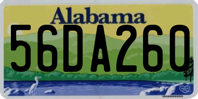 AL license plate 56DA260