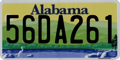 AL license plate 56DA261