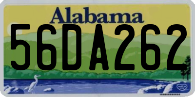 AL license plate 56DA262