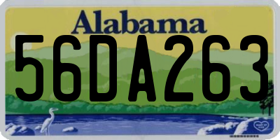 AL license plate 56DA263