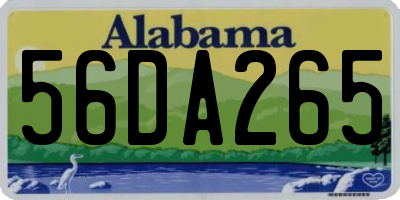 AL license plate 56DA265