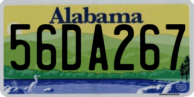 AL license plate 56DA267