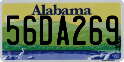 AL license plate 56DA269