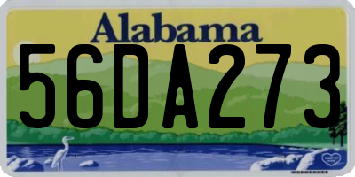AL license plate 56DA273