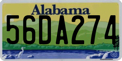 AL license plate 56DA274