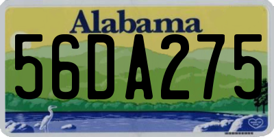AL license plate 56DA275