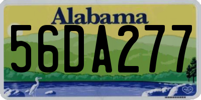 AL license plate 56DA277