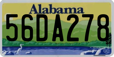AL license plate 56DA278