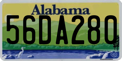 AL license plate 56DA280