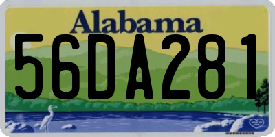 AL license plate 56DA281
