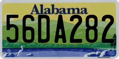 AL license plate 56DA282