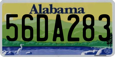 AL license plate 56DA283