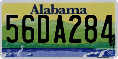 AL license plate 56DA284