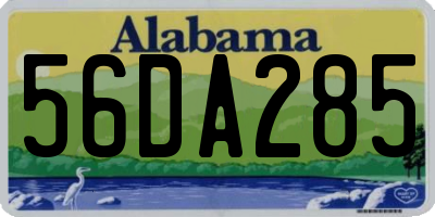 AL license plate 56DA285