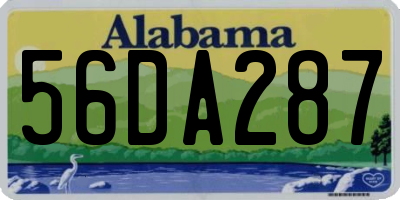 AL license plate 56DA287