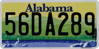 AL license plate 56DA289
