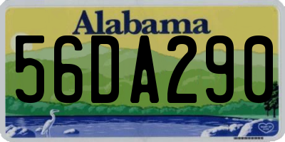AL license plate 56DA290