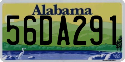 AL license plate 56DA291